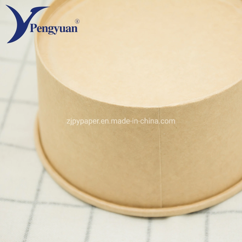 Disposable Custom Size 750ml 1100ml 1300ml Kraft Paper Salad Bowl