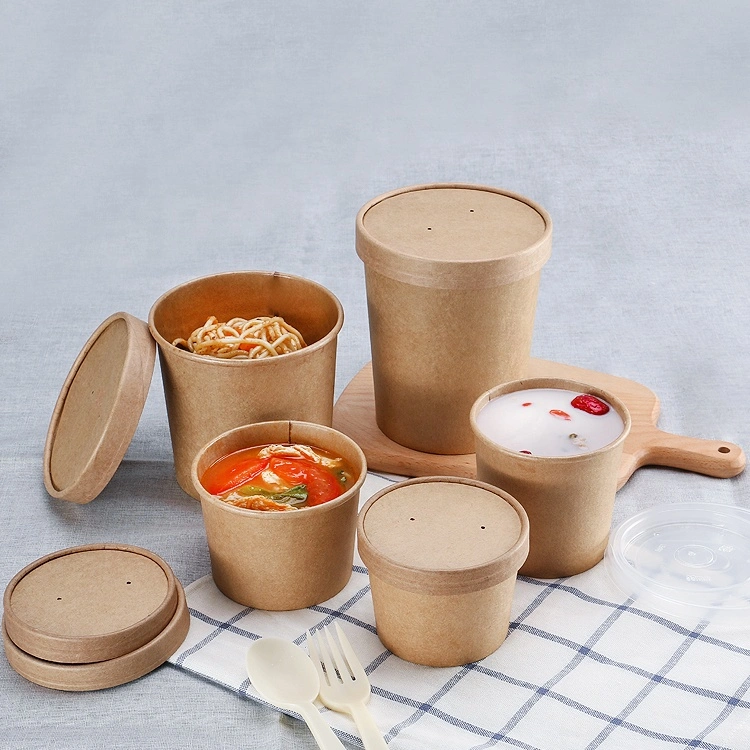 Takeaway Food Container Kraft Paper Noodle Bowls