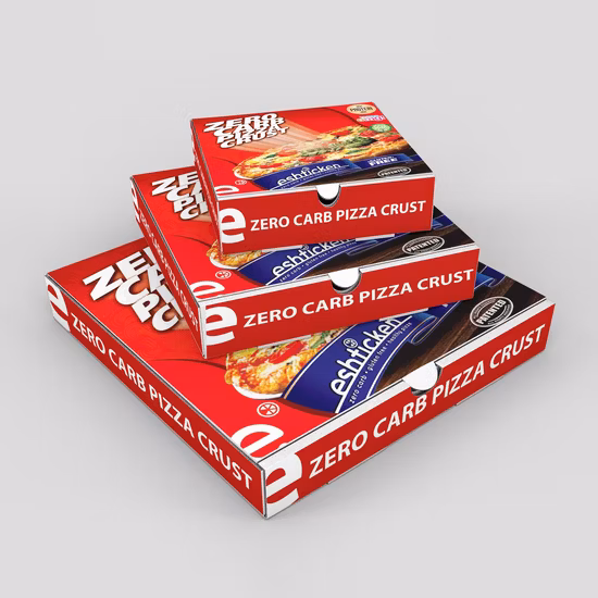 中国卸売カスタム印刷されたカラー クラフト紙食品グレードの段ボールのロゴ付きピザ包装箱