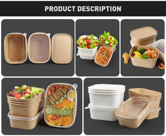 温かい食品包装用の生分解性テイクアウト食品クラフト紙箱の作成